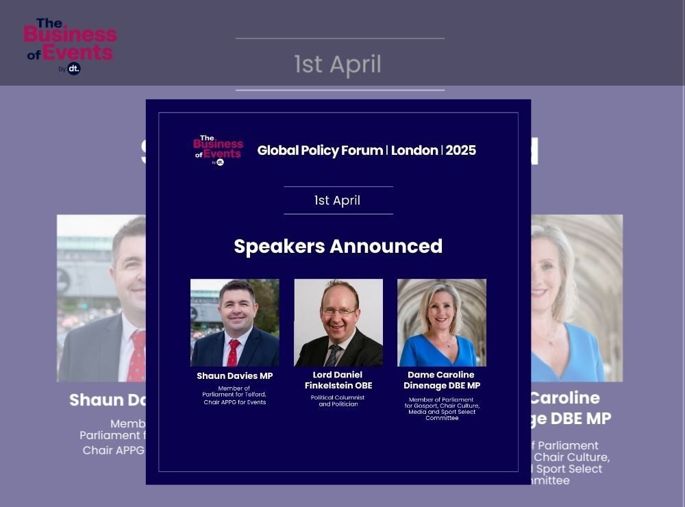 The Business of Events announces influential line up for its 2025 Global Policy Forum
